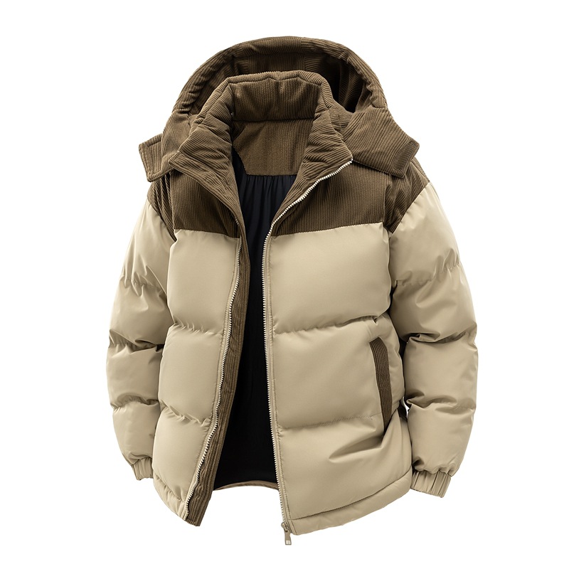 Corduroy Jacket Men - Men's Winter Thickened Cotton-Padded Jacket with