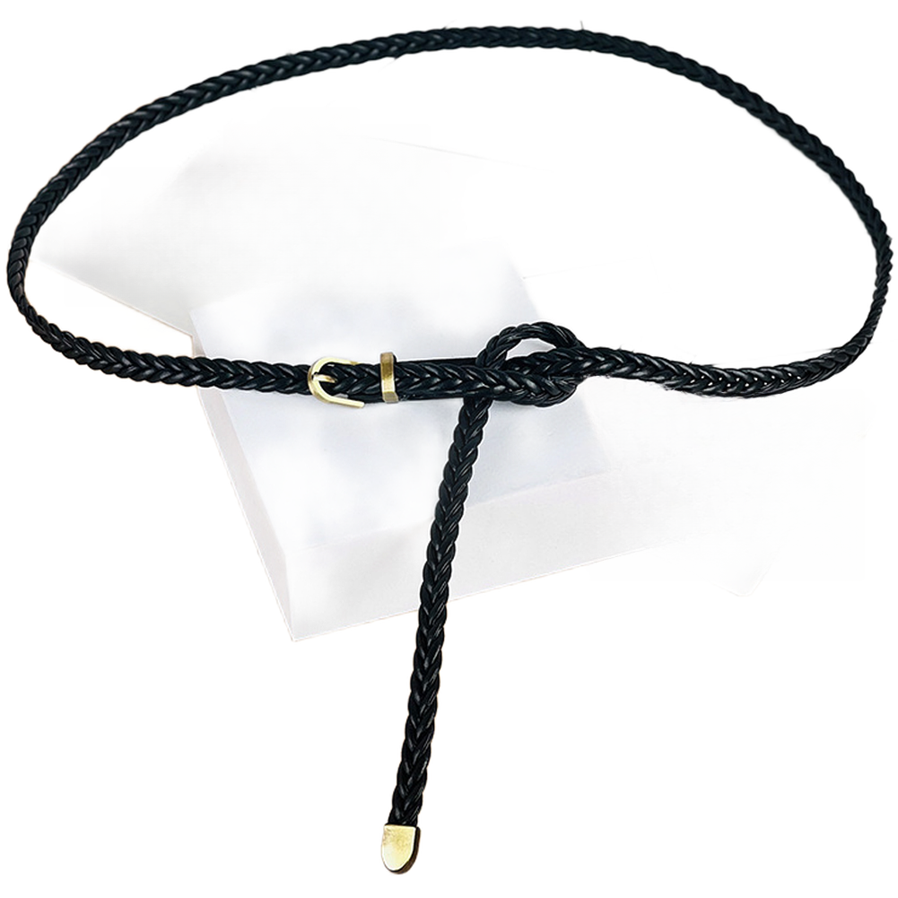 Leather Belt Braided - For Casual Daily Wear No Hole