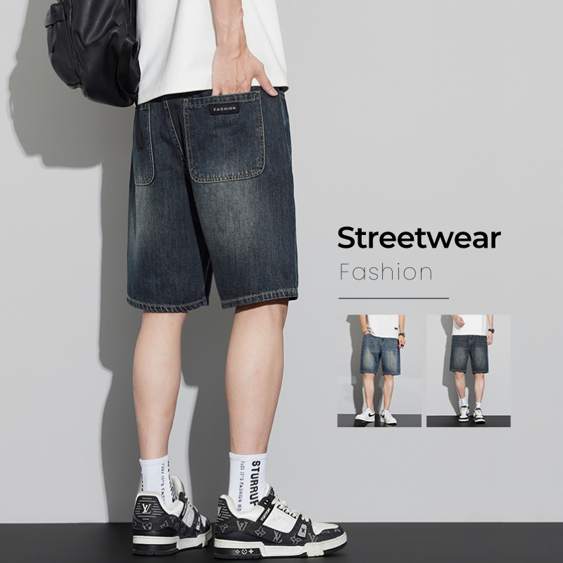 Jeans Pants Fashion Men - Men's Vintage Denim Shorts Summer Thin