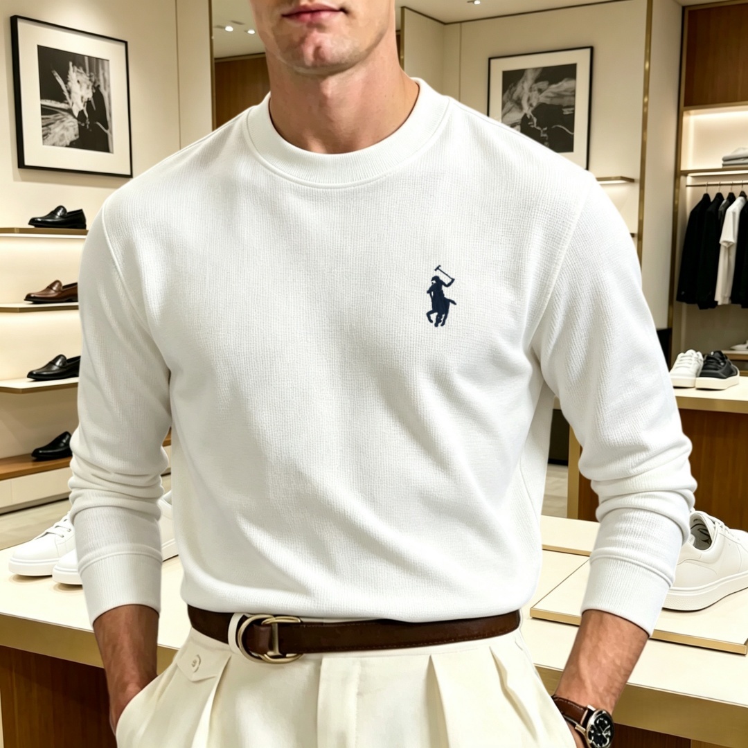 Men'S Fashion T Shirts - Soft cotton high-end brand men's long