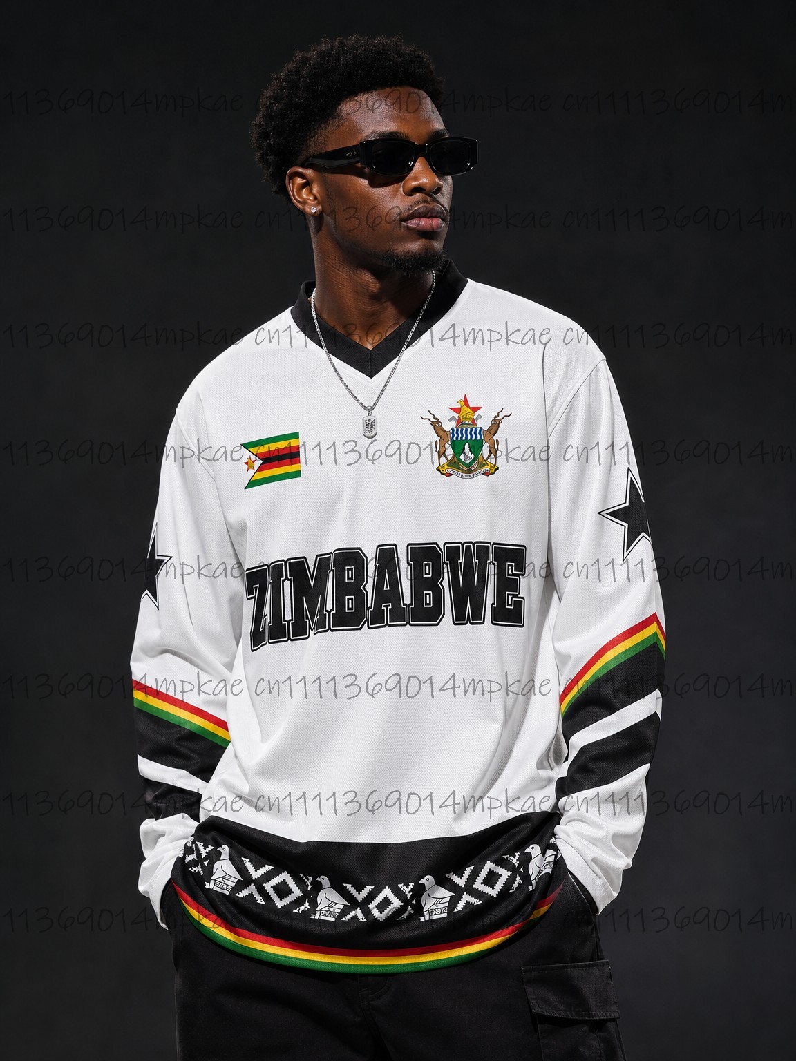 Men'S Fashion T Shirts - Autumn Zimbabwe Ethnic Street Style Printed