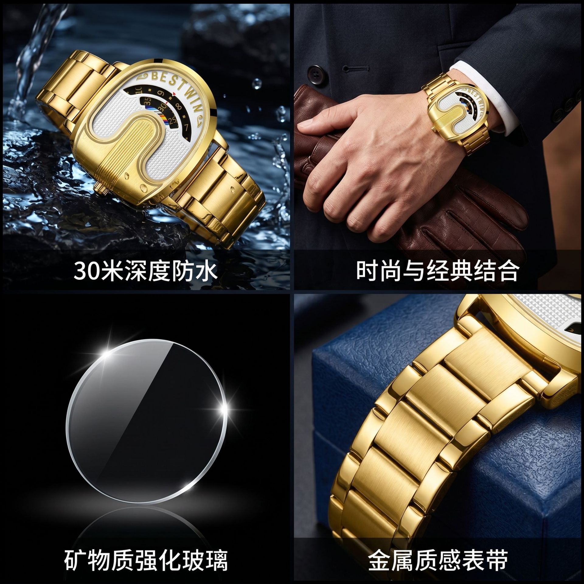 Gold Top Brand Luxury Men Watc - Men'S Fashion Luxury Brands 评论和价格