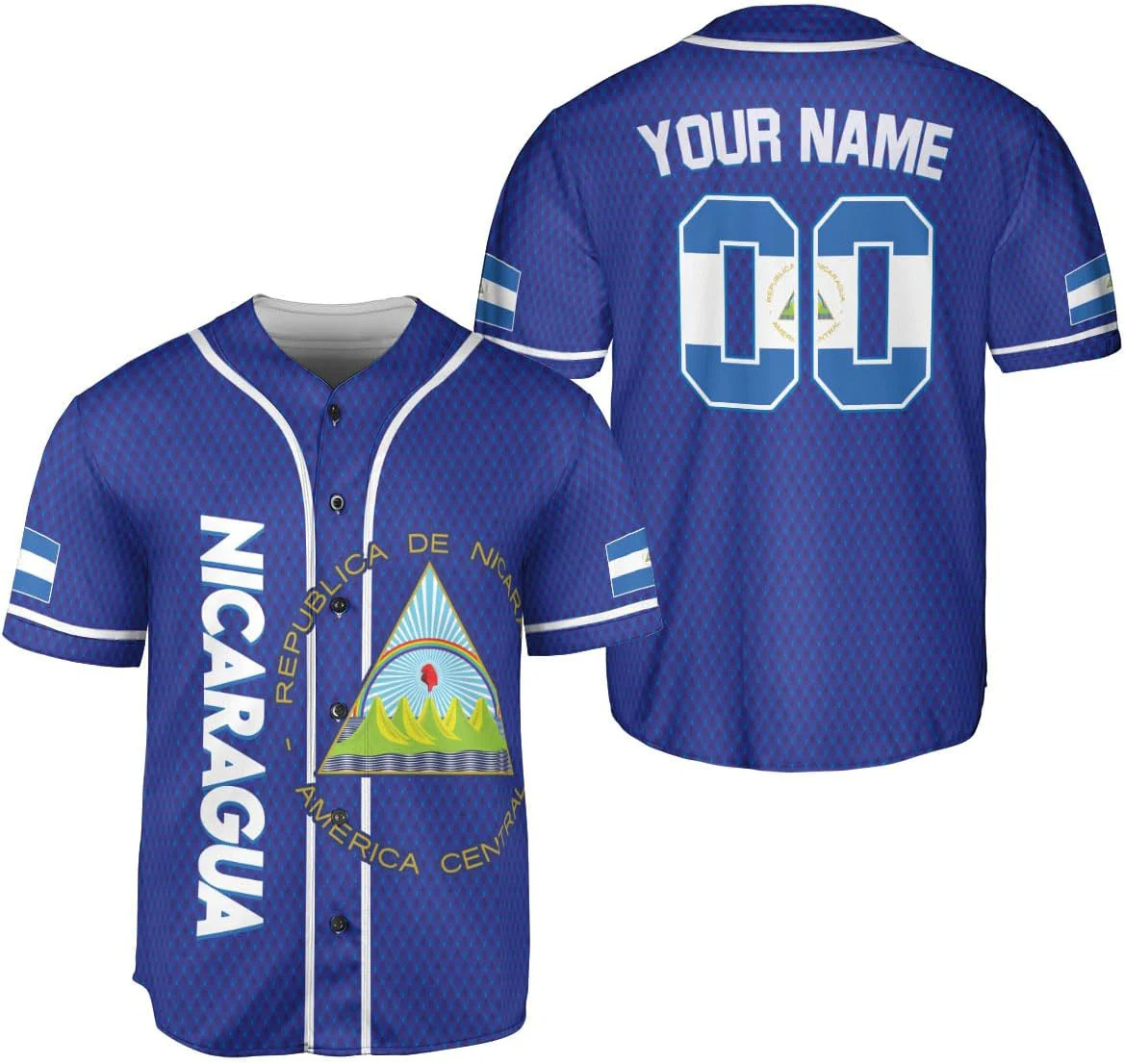 Personalized Name Nicaragua De - Mens Fashion Baseball Jersey 评论和价格