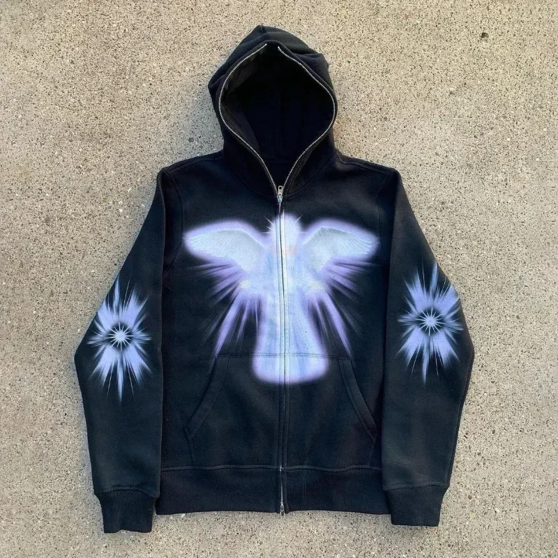 Women Men Y2K Fashion Hoodie L - Mens Fashion Zip Up Hoodies 评论和价格
