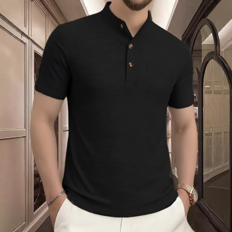 Men's Summer Casual Henley Nec - Mens Fashion Wear 评论和价格