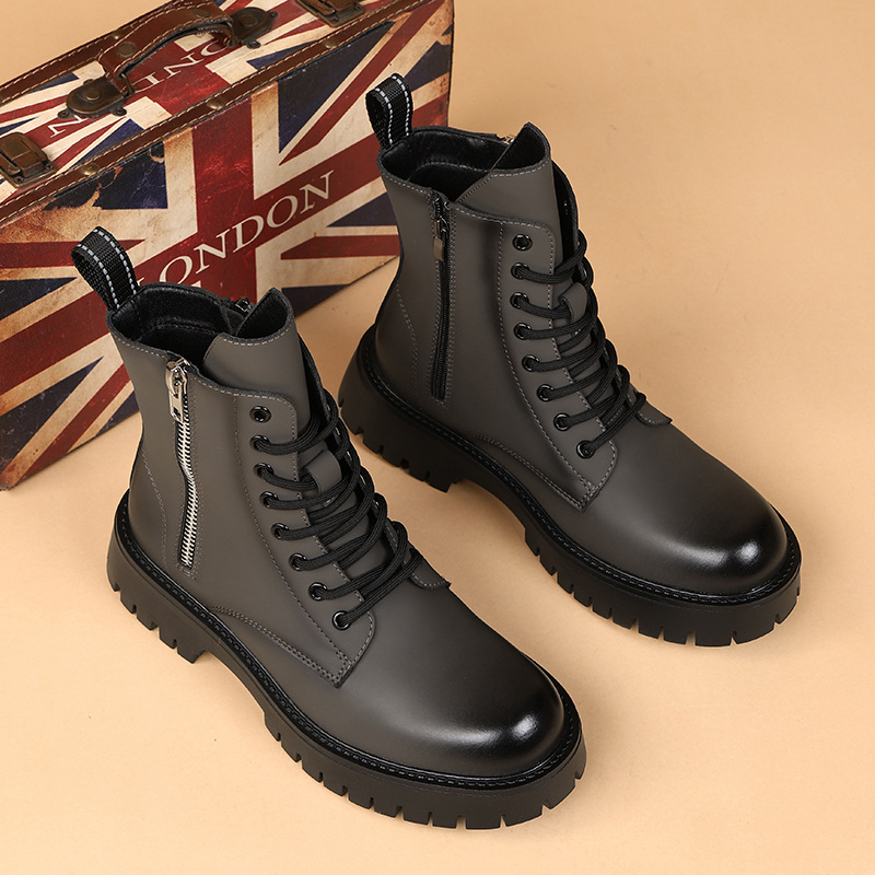 men casual high motorcycle boo - Chelsea Boots Men 评论和价格