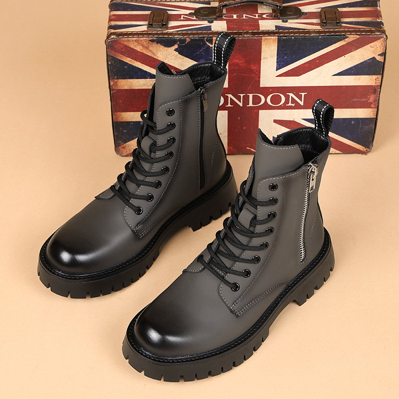 men casual high motorcycle boo - Chelsea Boots Men 评论和价格