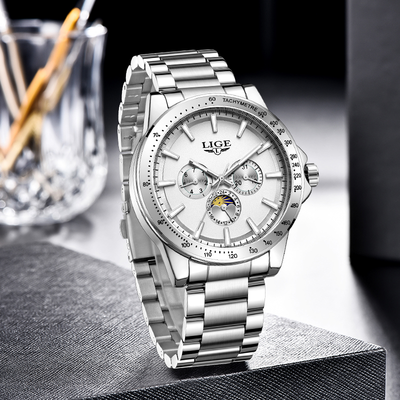 LIGE Top Brand Luxury Quartz M - Men'S Fashion Luxury Brands 评论和价格