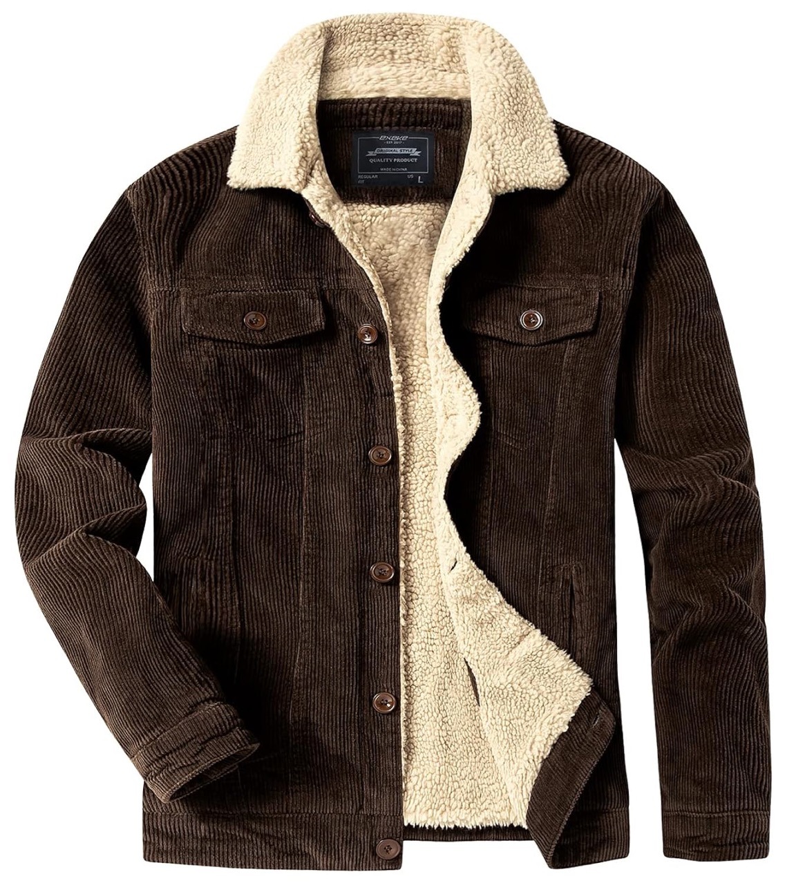 Winter Corduroy Jacket Men Vin - Corduroy Jacket Men 评论和价格