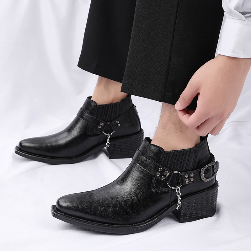 New Brown /Black Cow Leather B - Chelsea Boots Men 评论和价格