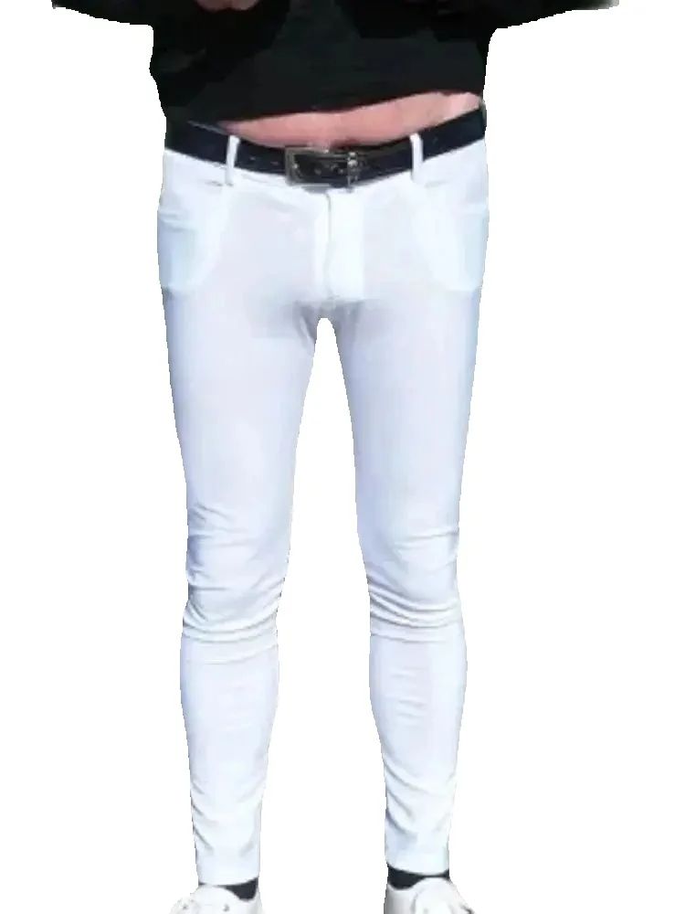 Mens Skinny Jeans Slim-Fit Pen - Jeans Pants Fashion Men 评论和价格