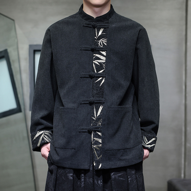 Men New Corduroy Tang Suit Cas - Corduroy Jacket Men 评论和价格