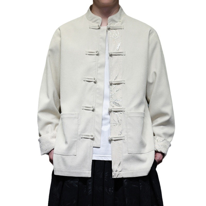 Men New Corduroy Tang Suit Cas - Corduroy Jacket Men 评论和价格