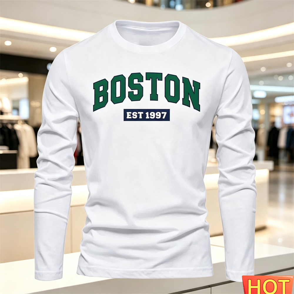 Autumn Summer Men's long sleev - Men'S Fashion T Shirts 评论和价格