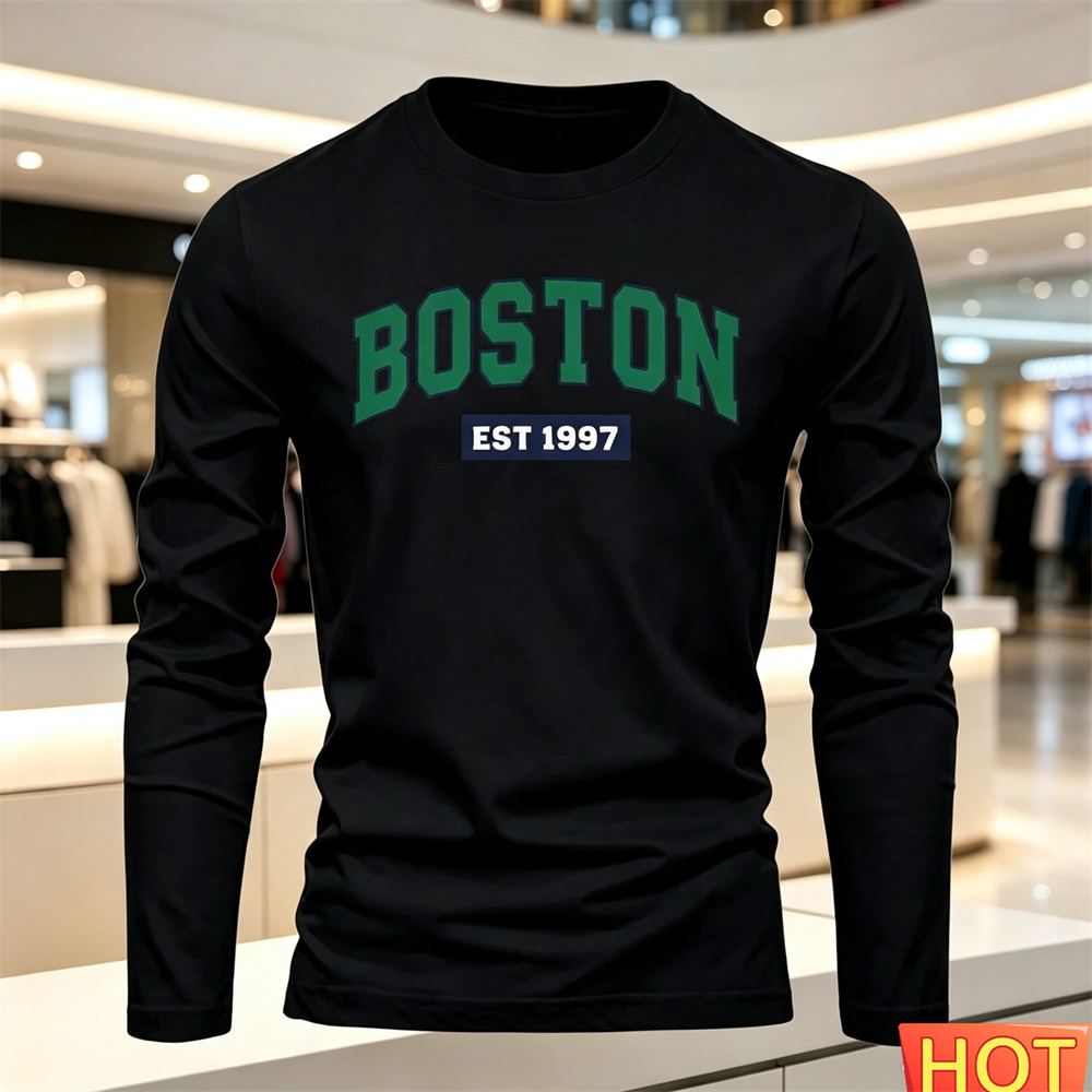 Autumn Summer Men's long sleev - Men'S Fashion T Shirts 评论和价格