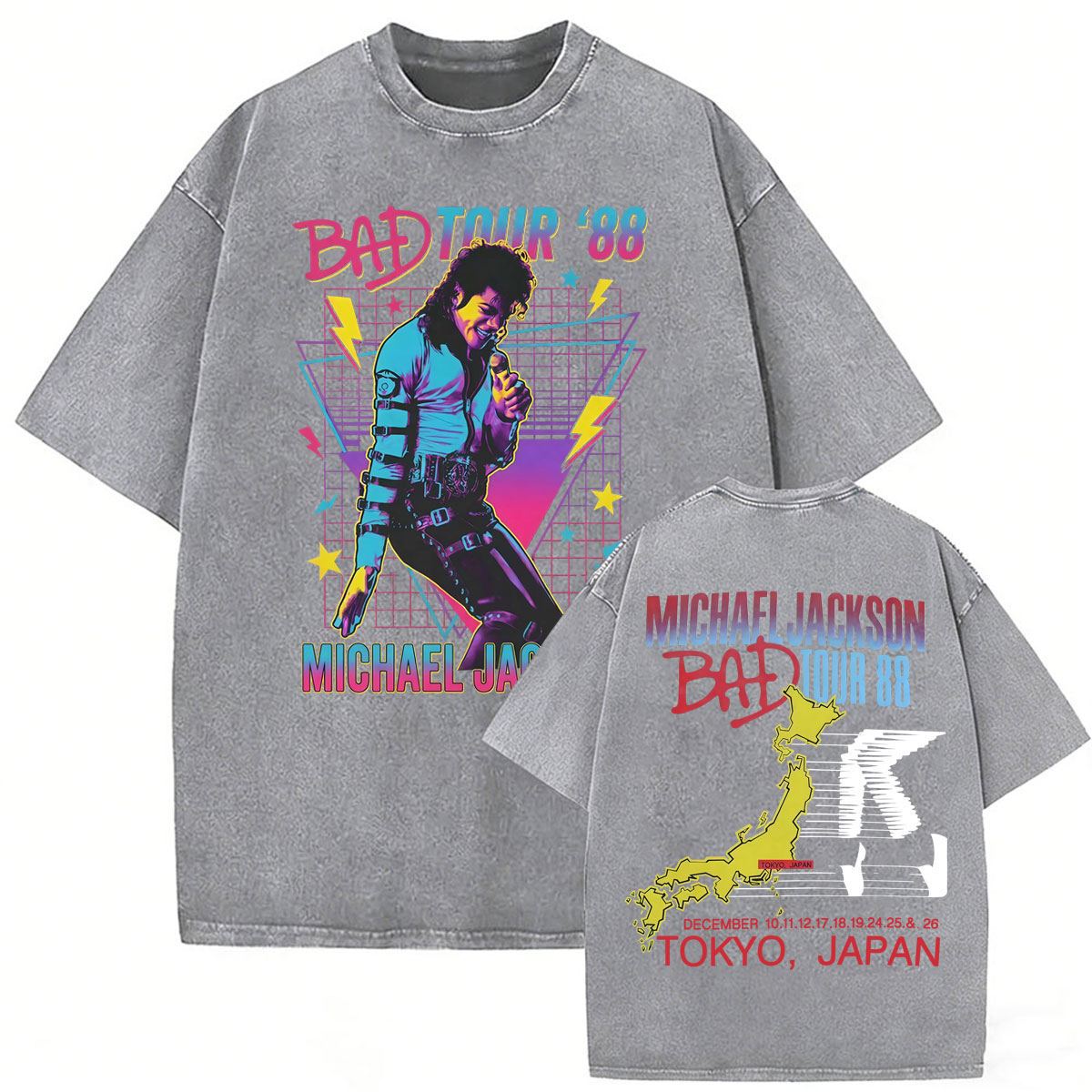 Vintage Washed King of Pop Bad - Men'S Fashion From The 80S 评论和价格