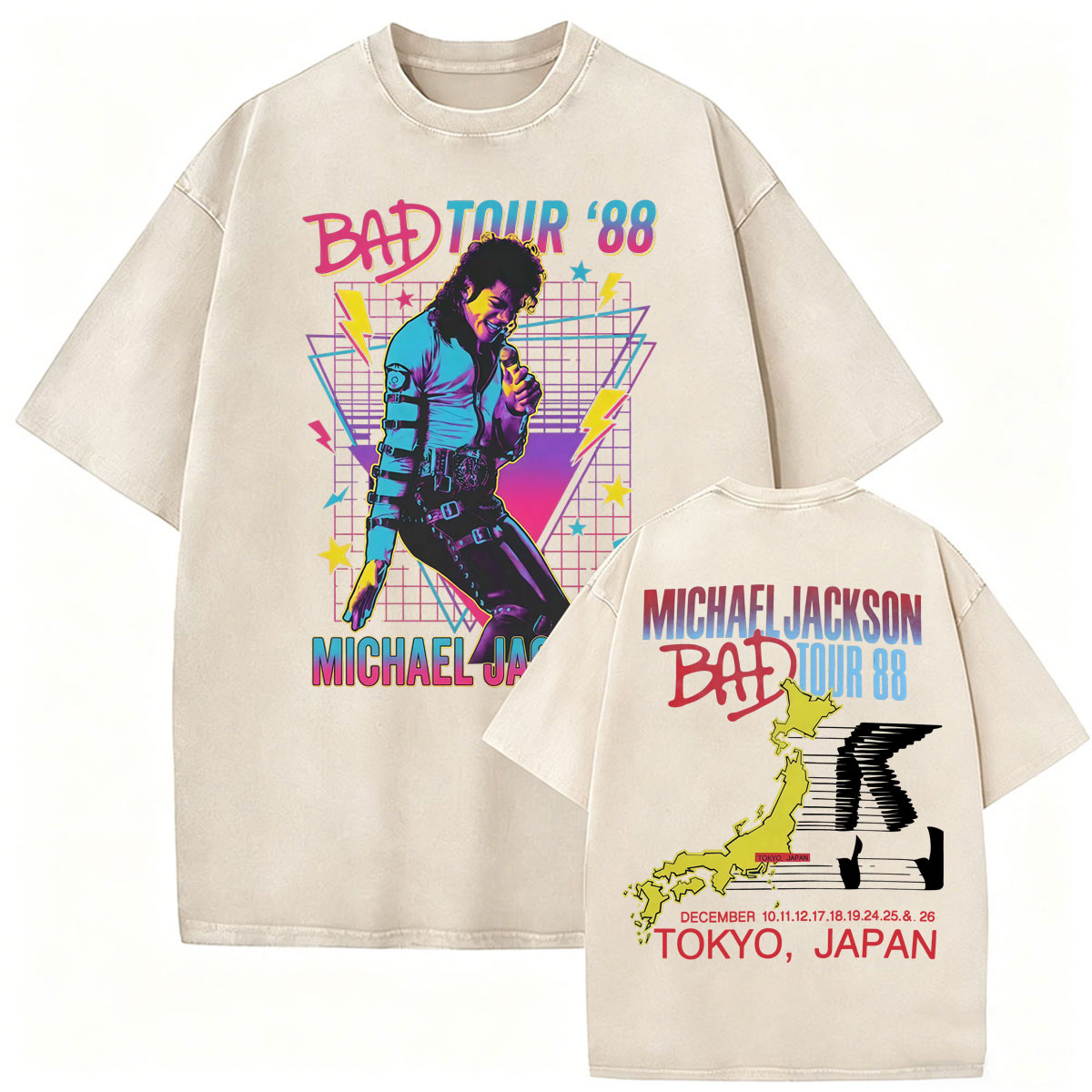 Vintage Washed King of Pop Bad - Men'S Fashion From The 80S 评论和价格