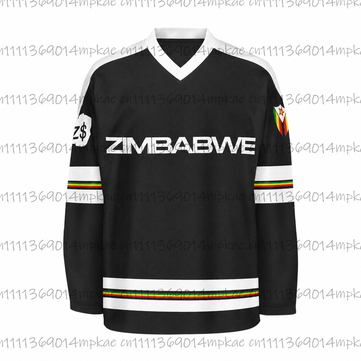Men's Zimbabwe Printed V-Neck  - Men'S Fashion T Shirts 评论和价格