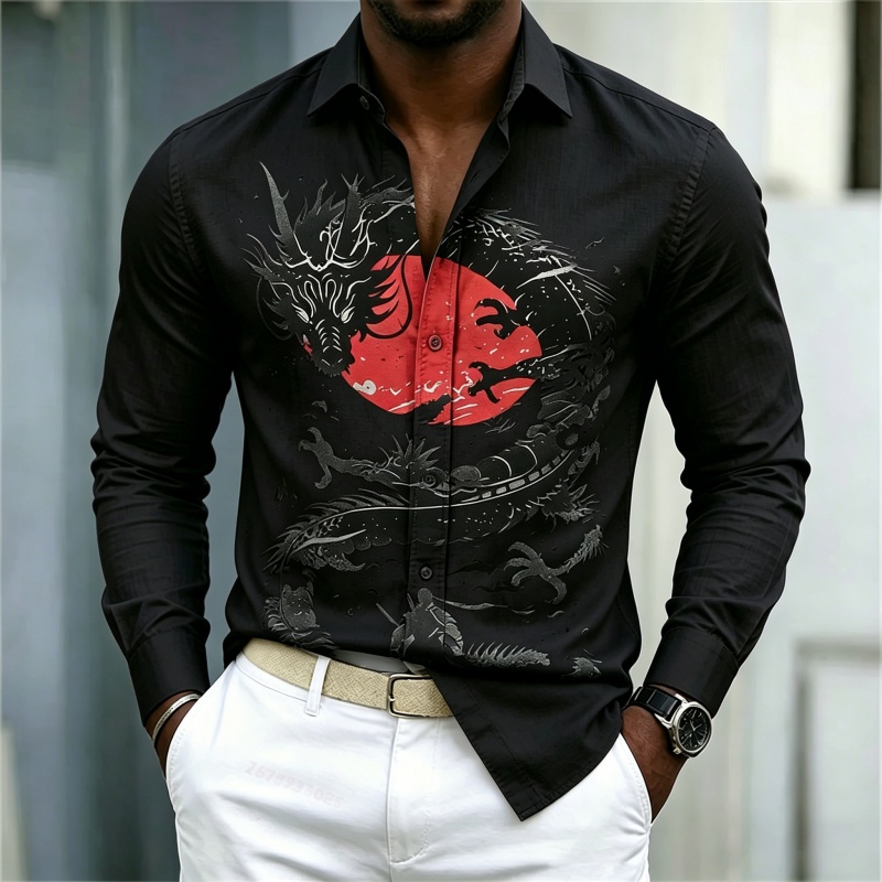 2026 New Men's Shirt White Bla - Mens Fashion Wear 评论和价格