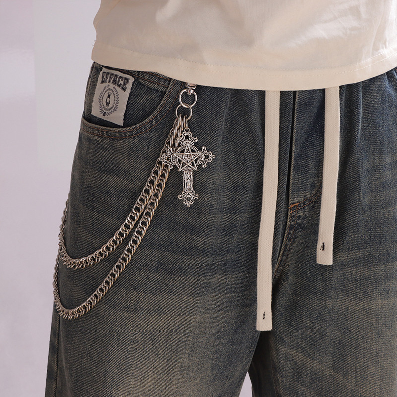 Fashion Punk Metal Pants Chain - Jeans Pants Fashion Men 评论和价格