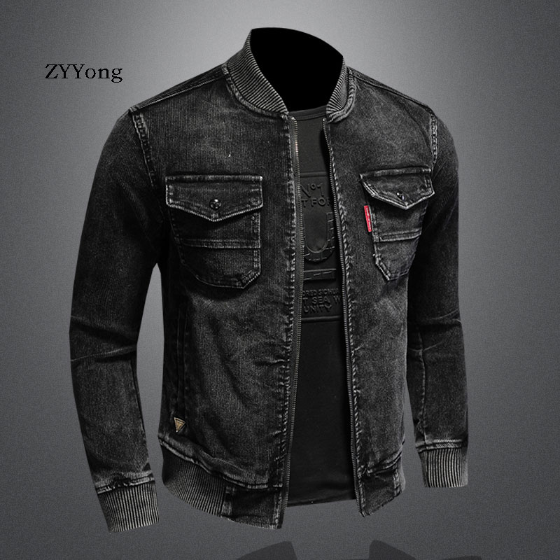 Stand Collar Bomber Pilot Blac - Corduroy Jacket Men 评论和价格
