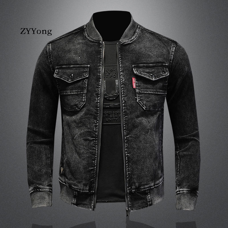 Stand Collar Bomber Pilot Blac - Corduroy Jacket Men 评论和价格