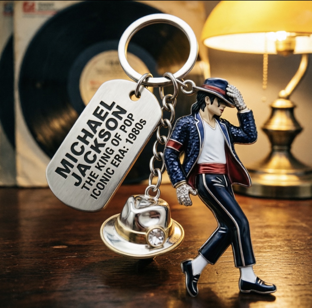Michael Jackson Keychain, Clas - Men Fashion King 评论和价格
