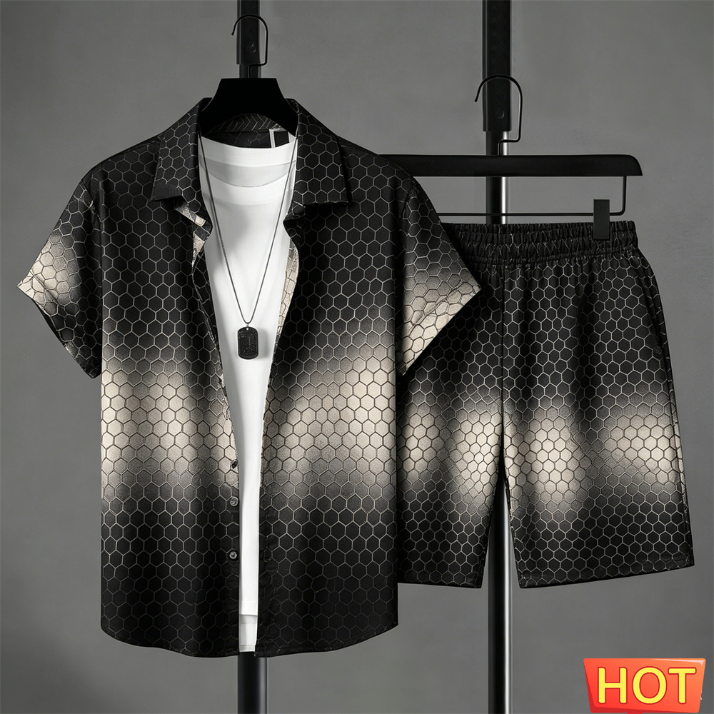 Summer Outfits Man Shirt Set G - Mens Fashion Wear 评论和价格