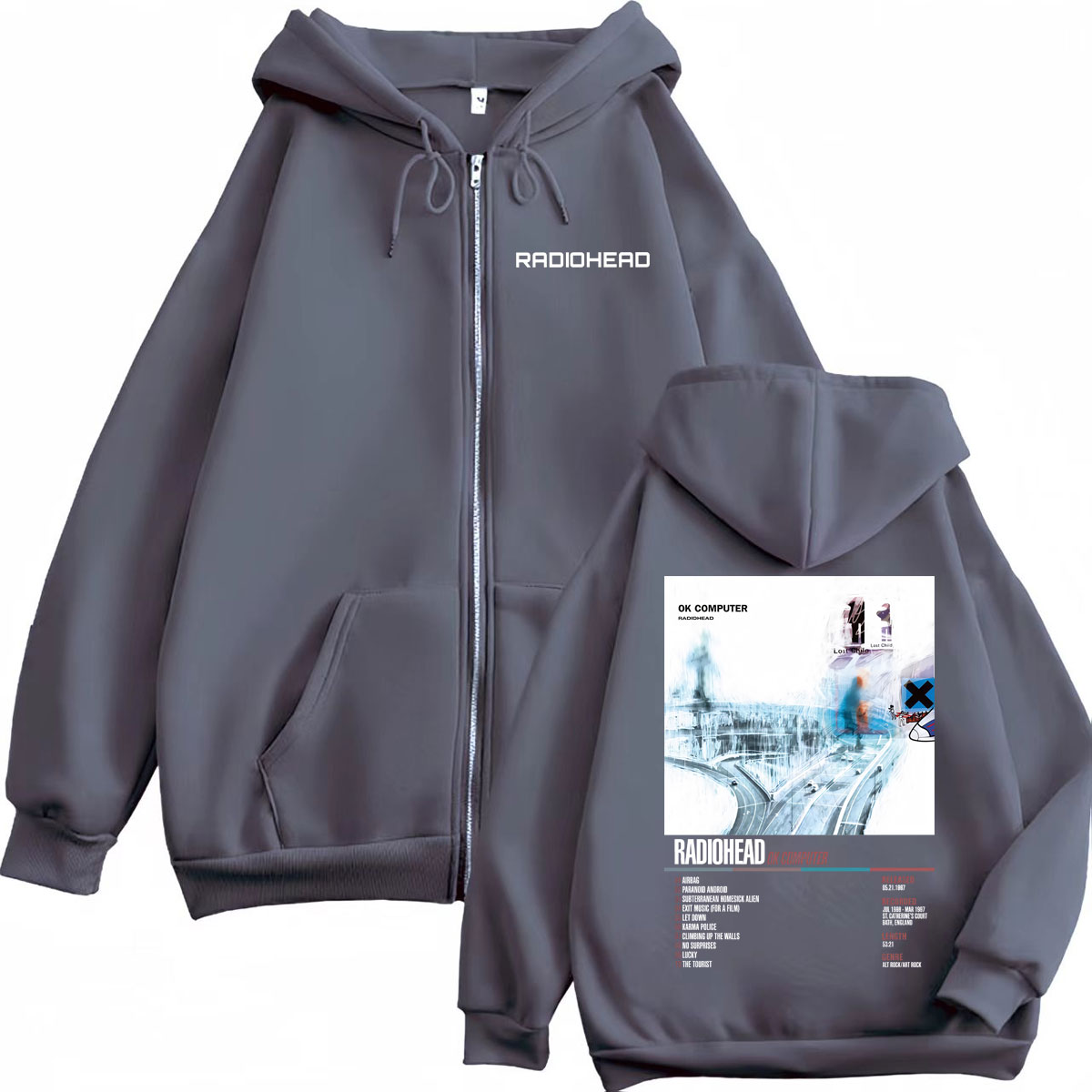 Radiohead Music Album Poster G - Mens Fashion Zip Up Hoodies 评论和价格