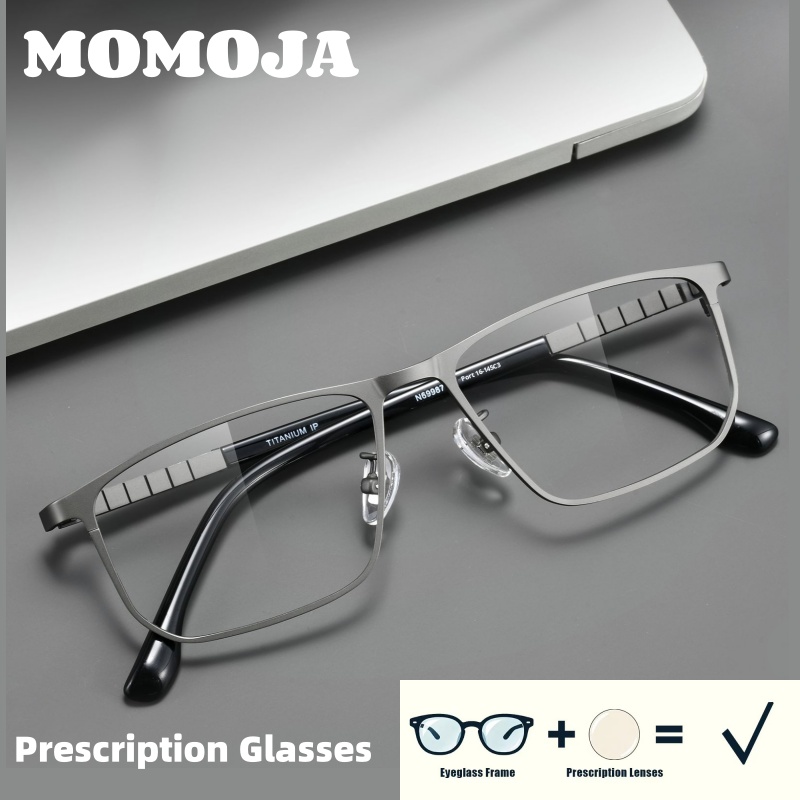 MOMOJA 2026 Titanium Alloy Squ - Men'S Fashion Glasses 2026 评论和价格