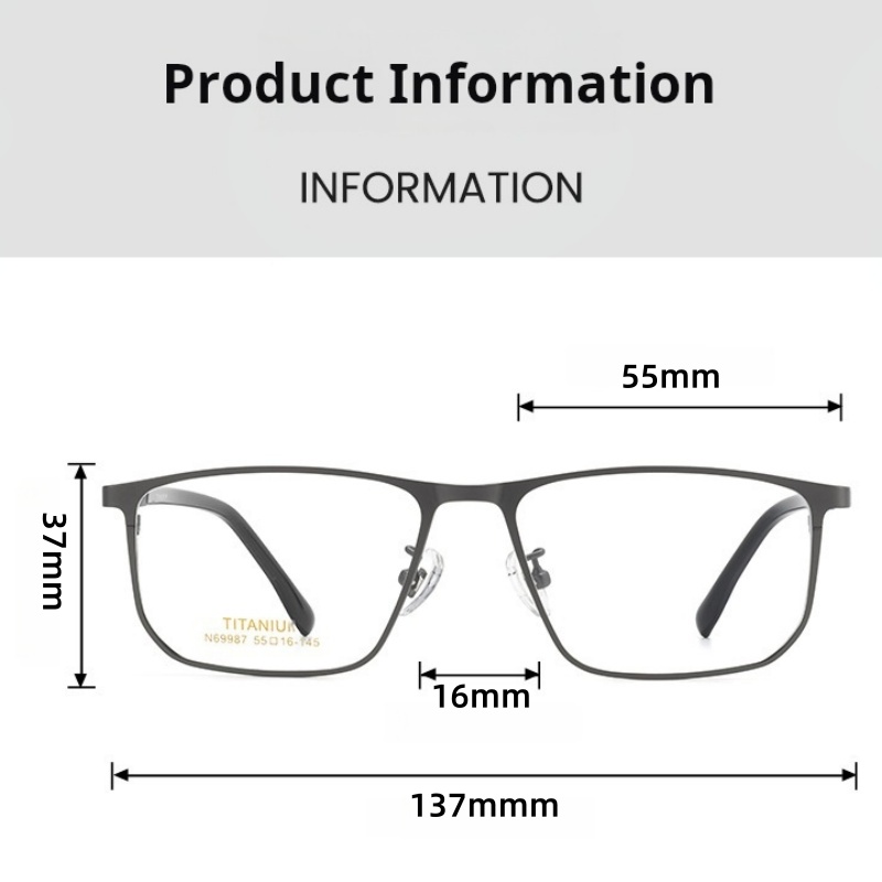 MOMOJA 2026 Titanium Alloy Squ - Men'S Fashion Glasses 2026 评论和价格