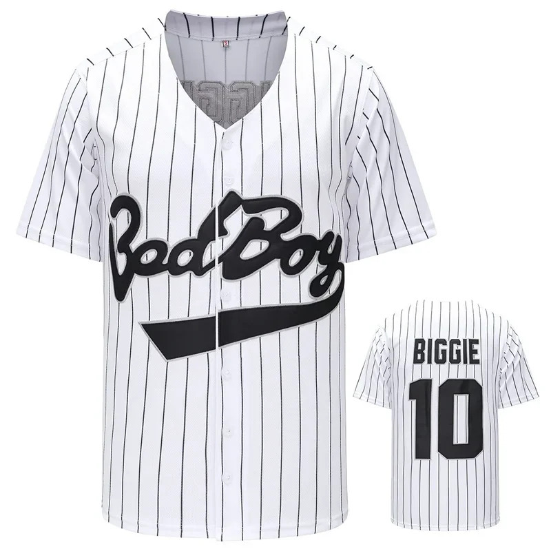 Movie #10 Bad Boy BIGGIE Baseb - Mens Fashion Baseball Jersey 评论和价格