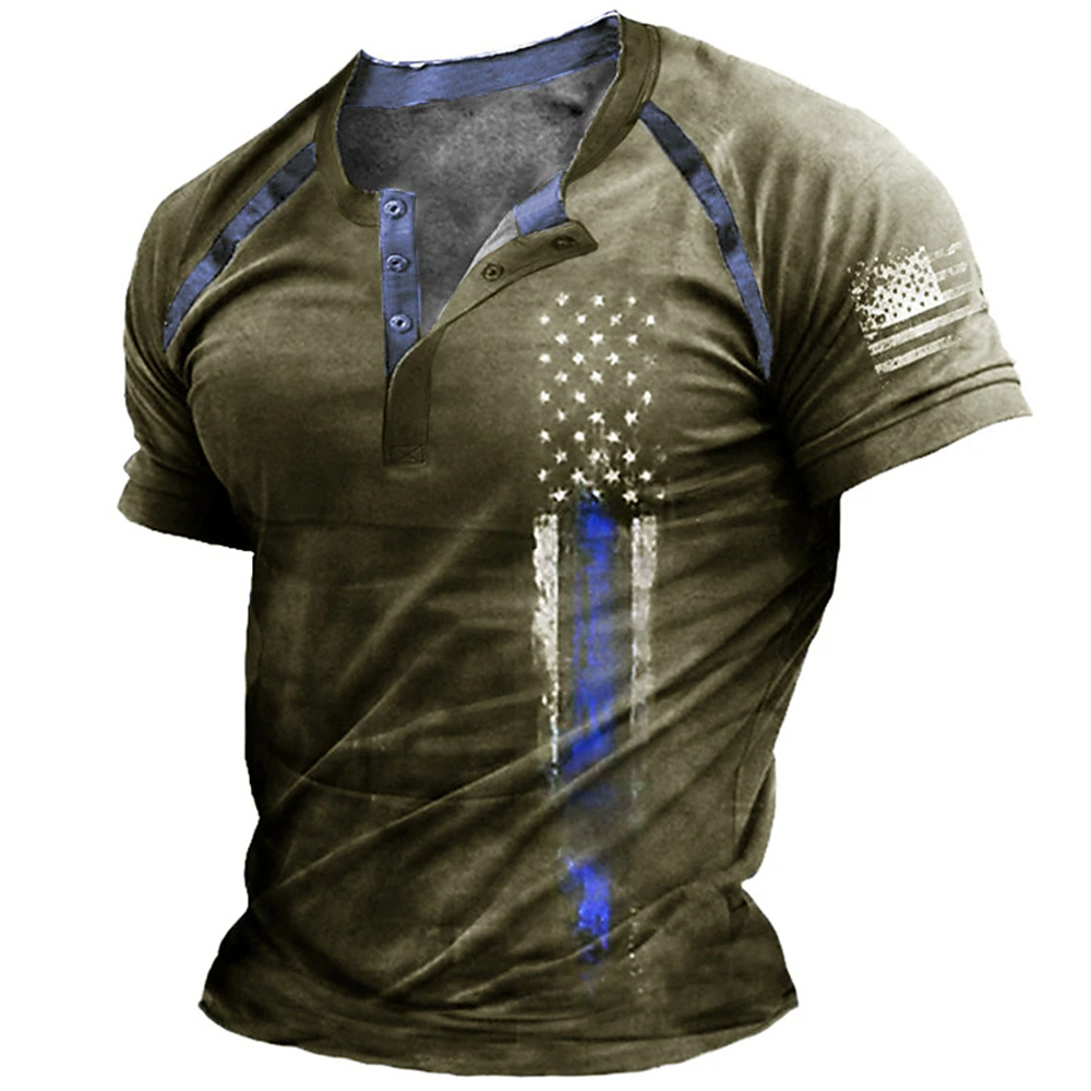 Funny 3D American Flag Print M - Mens Fashion Wear 评论和价格