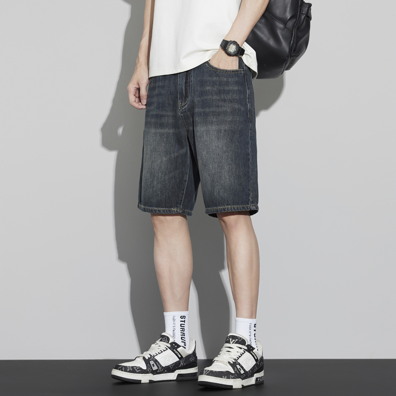 Men's Vintage Denim Shorts Sum - Jeans Pants Fashion Men 评论和价格