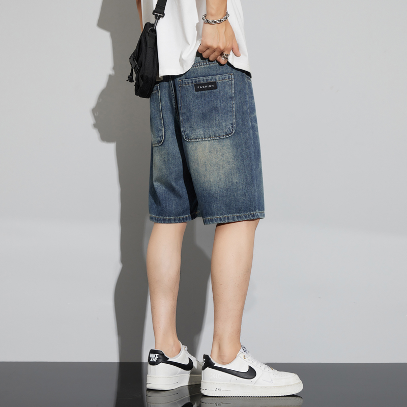Men's Vintage Denim Shorts Sum - Jeans Pants Fashion Men 评论和价格