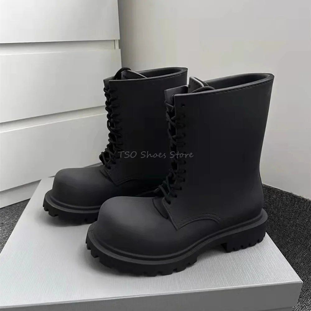 Thick Bottom Black Boots for M - Chelsea Boots Men 评论和价格