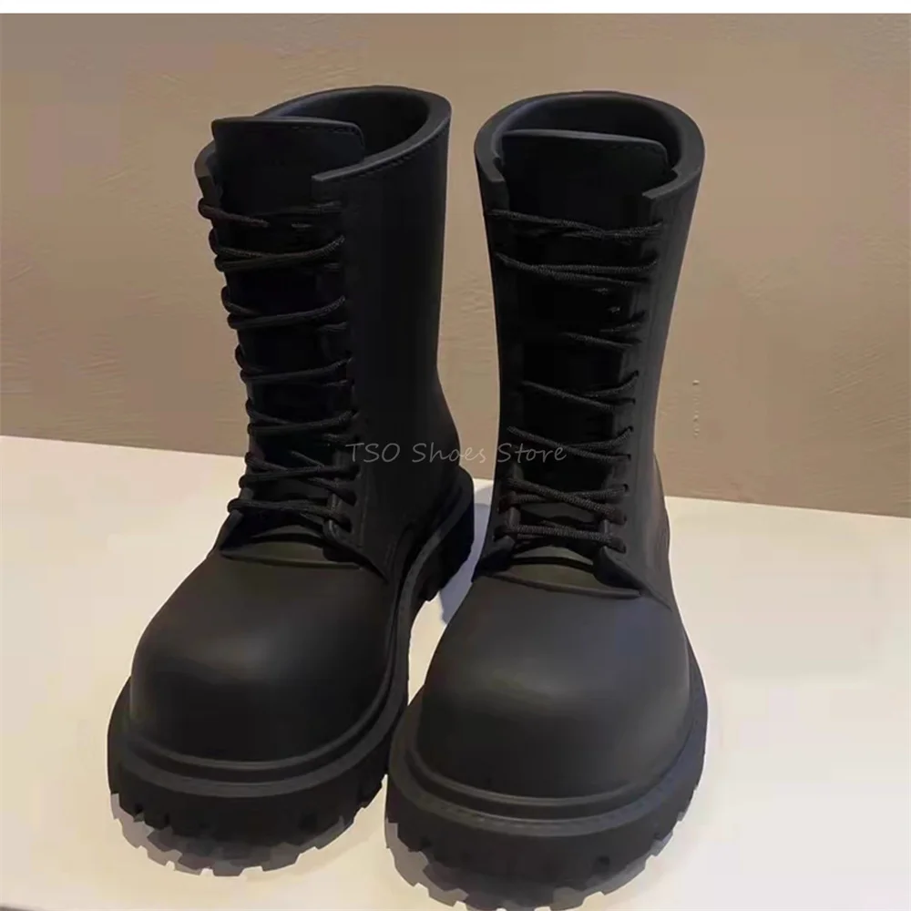 Thick Bottom Black Boots for M - Chelsea Boots Men 评论和价格