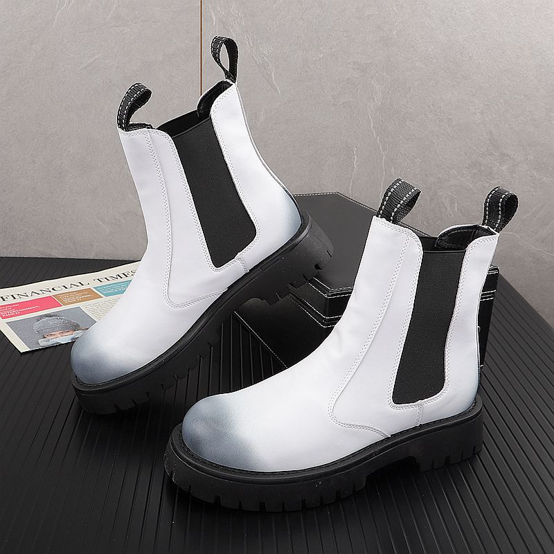 Men Luxury Fashion Genuine Lea - Chelsea Boots Men 评论和价格