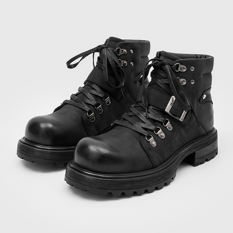 Brand Men Leather Boots Motorc - Men'S Fashion Luxury Brands 评论和价格