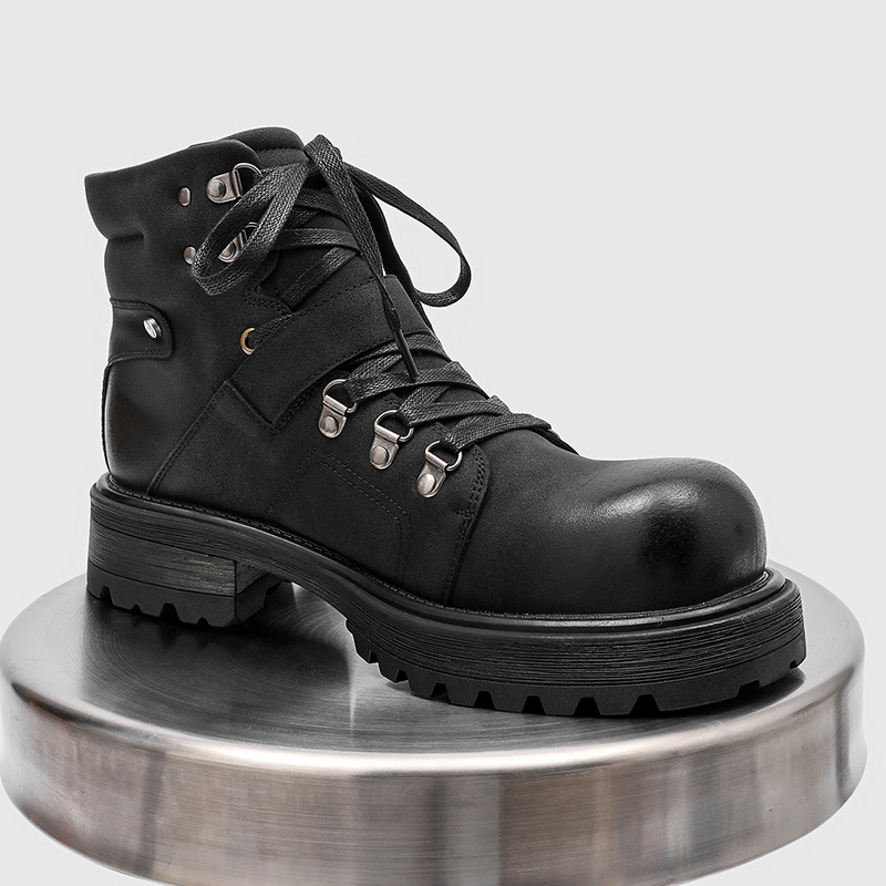 Brand Men Leather Boots Motorc - Men'S Fashion Luxury Brands 评论和价格