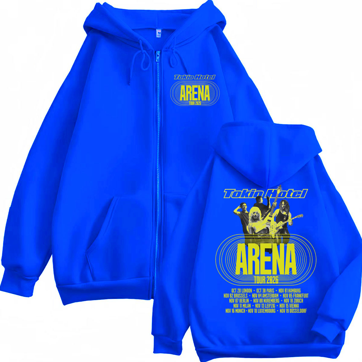 Tokio Hotel Arena Tour 2026 Zi - Mens Fashion Zip Up Hoodies 评论和价格
