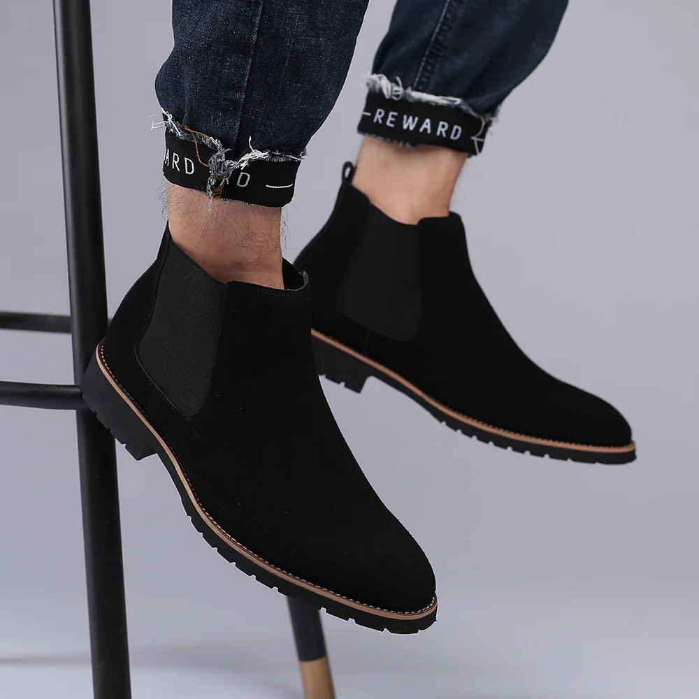 Men Ankle Boots British Style  - Chelsea Boots Men 评论和价格