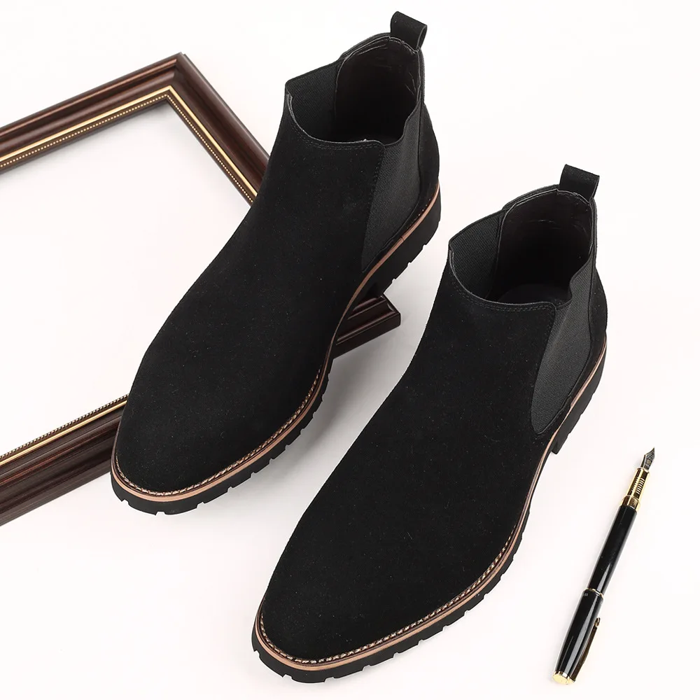 Men Ankle Boots British Style  - Chelsea Boots Men 评论和价格