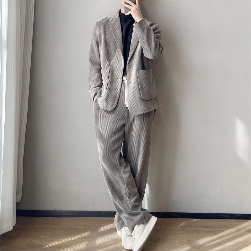 Premium Corduroy Suit Maillard - Corduroy Jacket Men 评论和价格