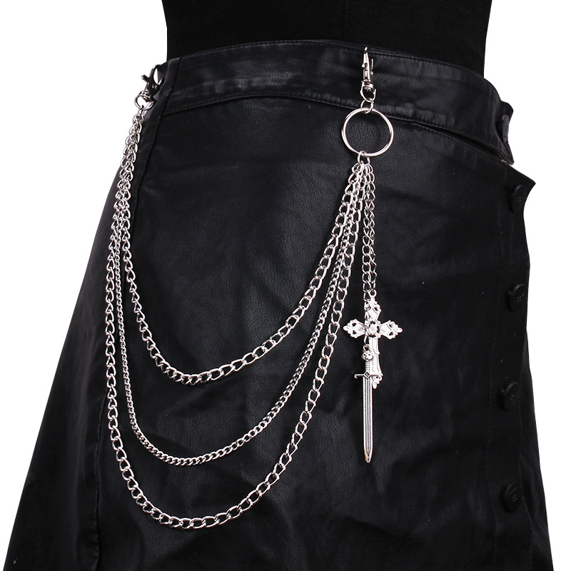Hip Hop Skull Cross Pants Wais - Leather Belt Braided 评论和价格