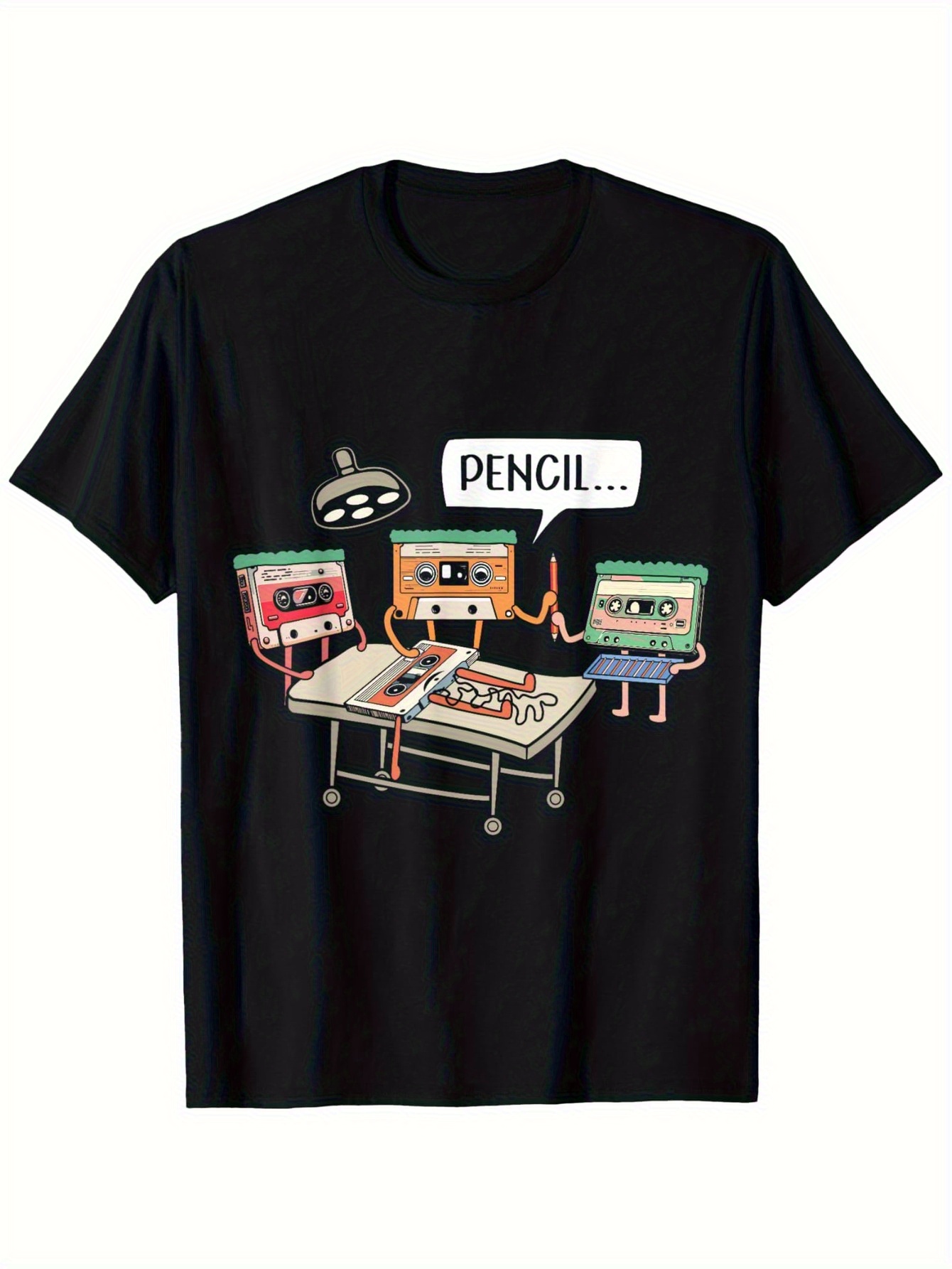 Men Cotton black T-Shirt Vinta - Men'S Fashion From The 80S 评论和价格