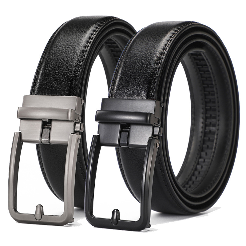 New men's cowhide automatic bu - Leather Belt Braided 评论和价格