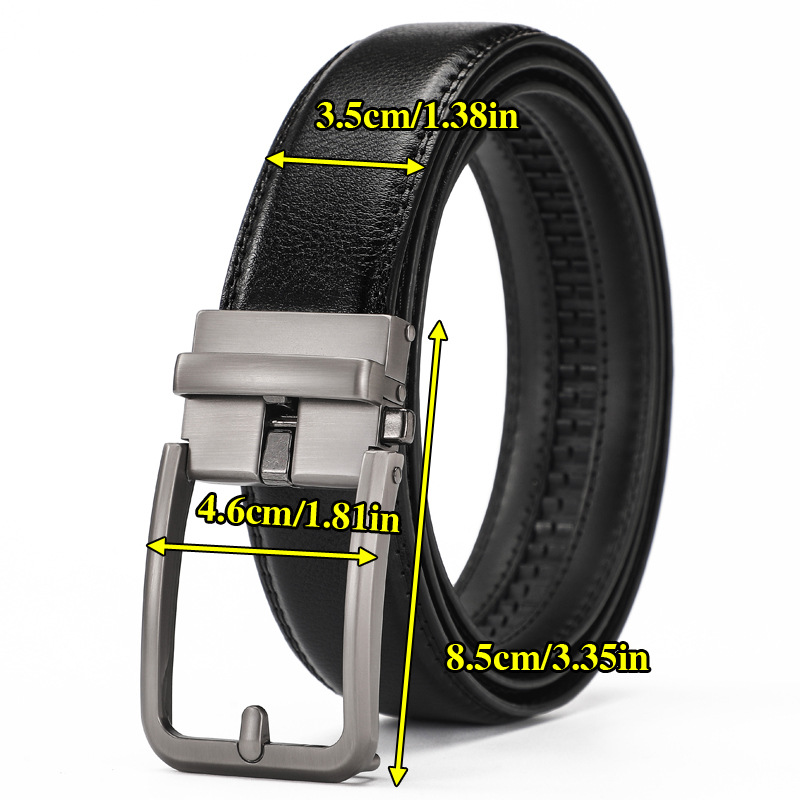New men's cowhide automatic bu - Leather Belt Braided 评论和价格