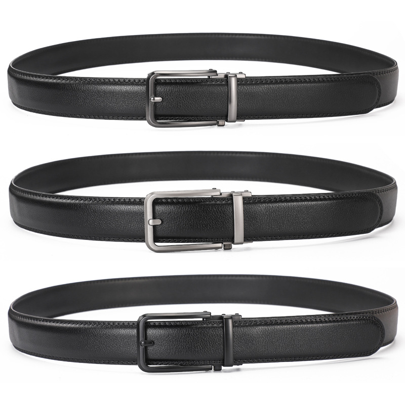 New men's cowhide automatic bu - Leather Belt Braided 评论和价格