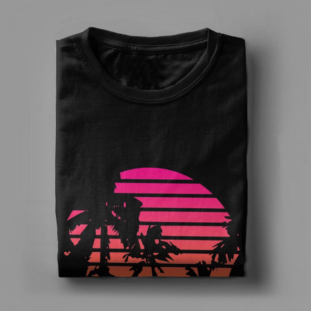 Sunset Palm Tree Vintage Tee S - Men'S Fashion From The 80S 评论和价格